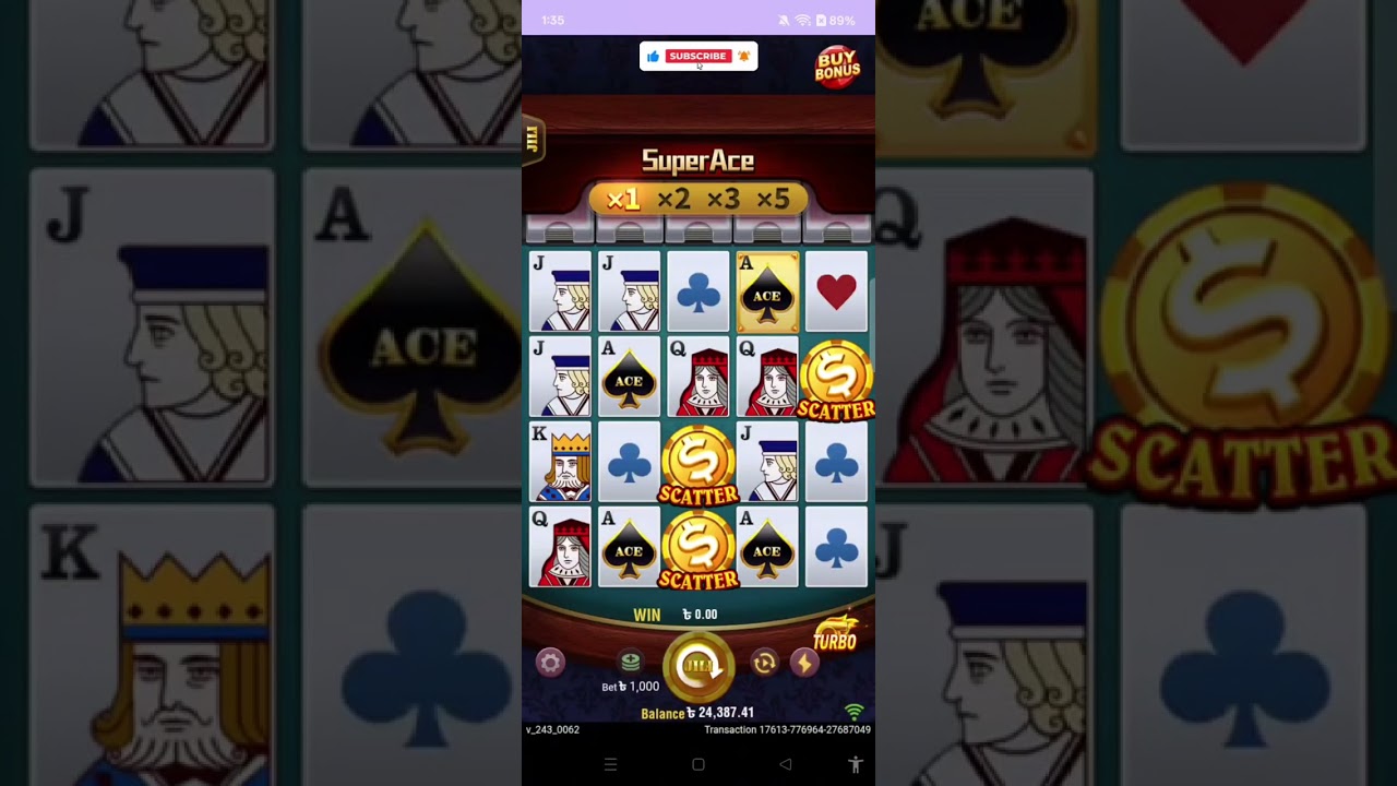 Super Ace Jili Slot Gameplay | 1k থেকে 55k Big Win | super ace Scatter big win Video
