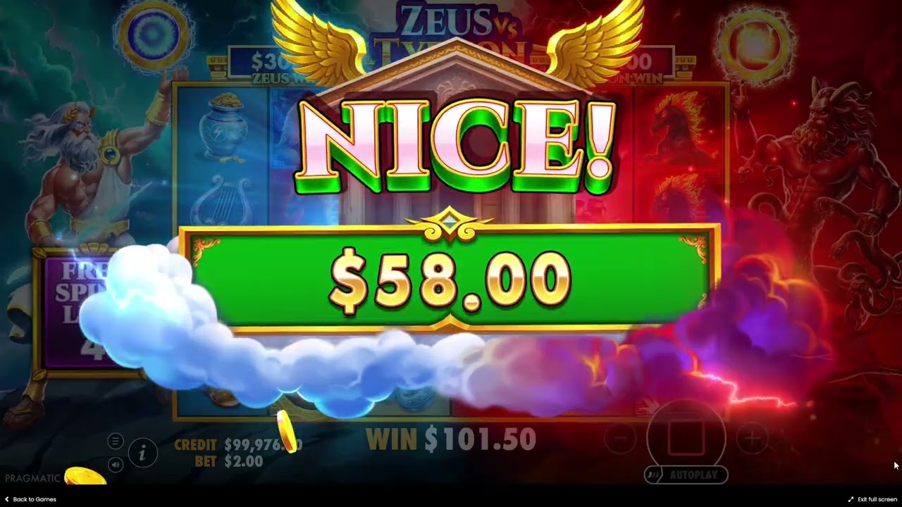 ZEUS vs TYPHON - Slot Gameplay & Big Win Potential! - Pragmatic Play Video