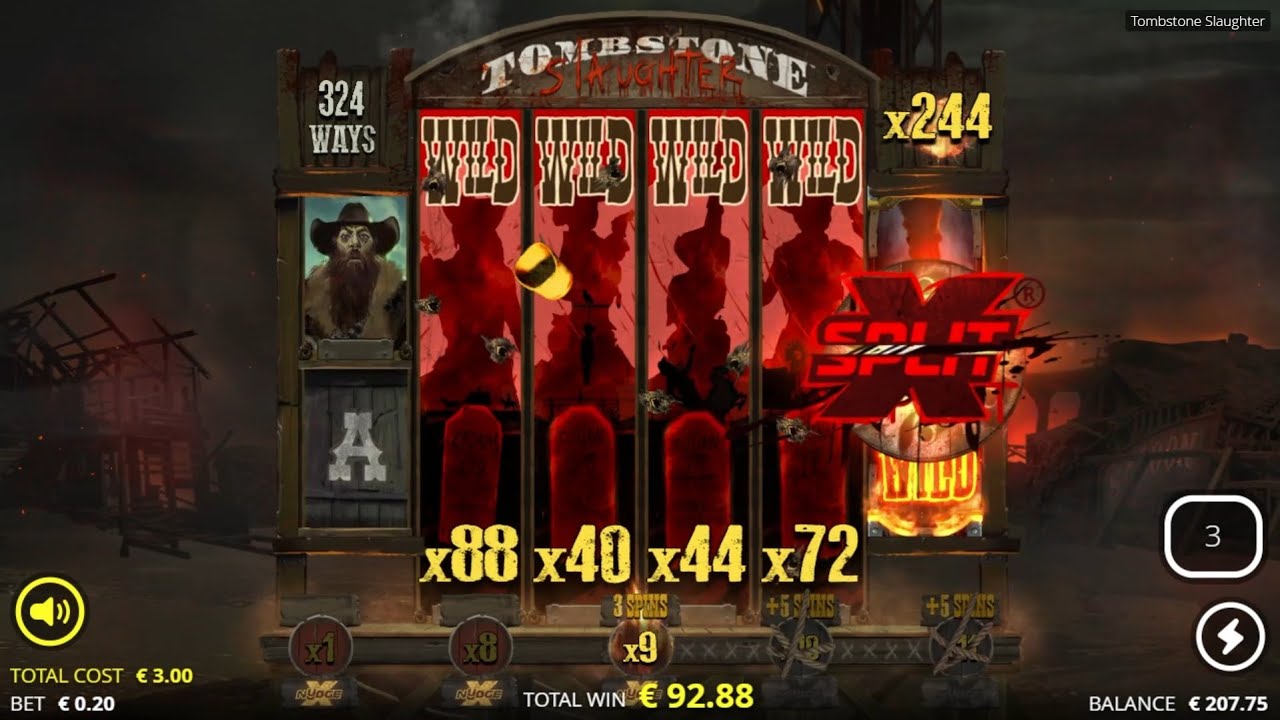 Tombstone Slaughter Slot Bonus Game Big Win x Online Casino Video