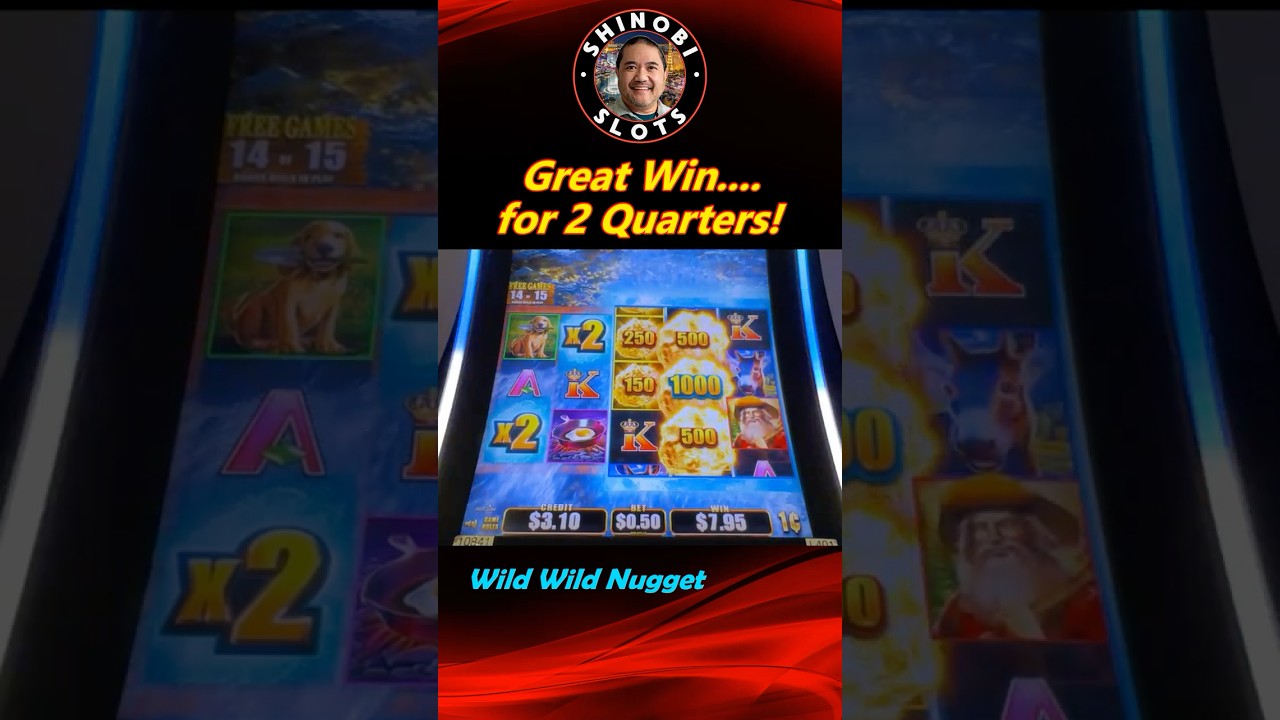 BIG WIN, for just quarters! Wild Wild Nugget slot at the Orleans casino! shortfeed shorts Video