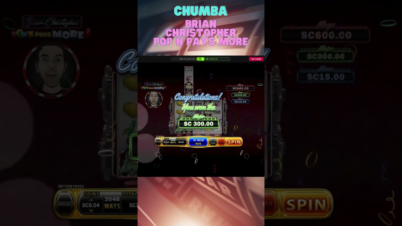 Chumba Sweepstakes Casino: BC Pop n Pays More Big Win chumbacasino major Video