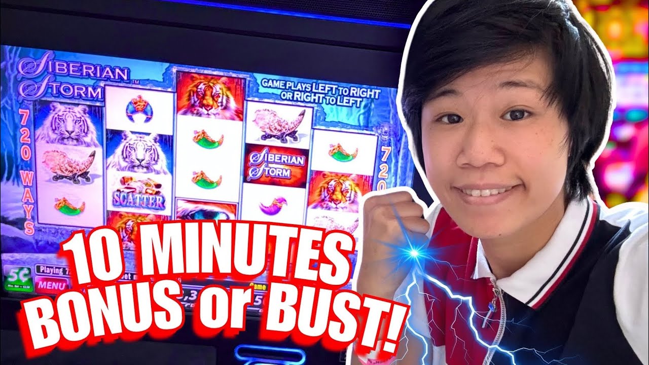 10 Minute Bonus or Bust CHALLENGE! Siberian Storm | Slot Machine Big Win Jackpot Action Bonus Video