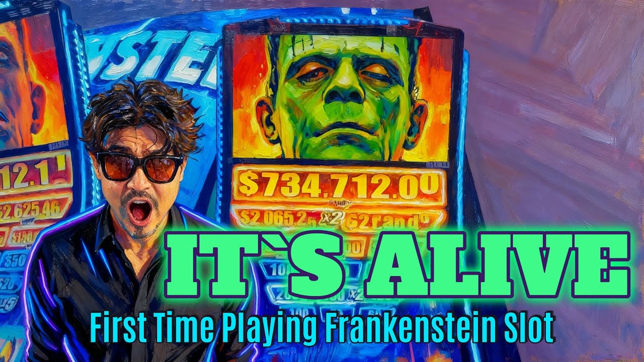 IT’S ALIVE! First Time Playing Frankenstein Slot Machine Big Win & Bonus Feature Video