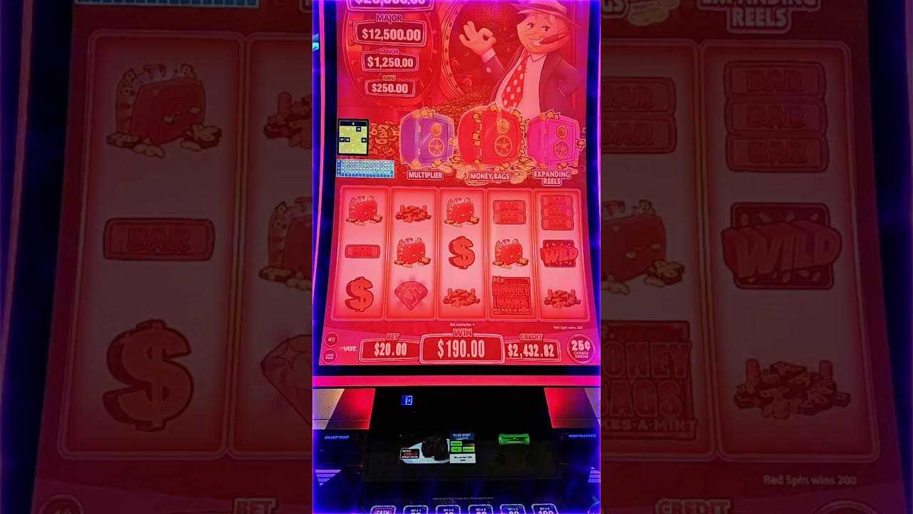 Big Win MR MONEY BAGS River Spirit Casino red screen slot shorts Video