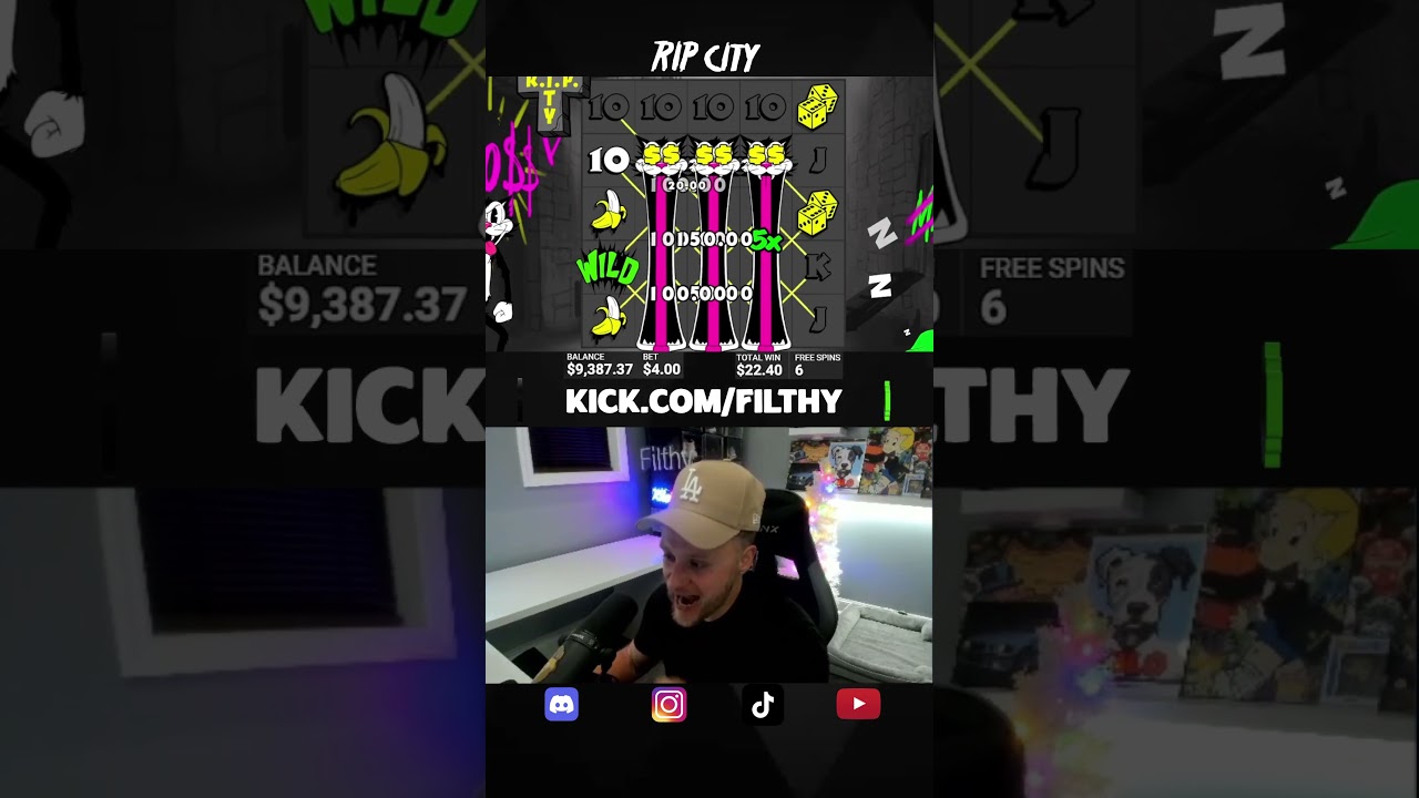 RIP CITY SLOT GETS US EXCITED WITH A BIG WIN #shorts #RIPcity #slot #slots #bigwin #win #onlineslots Video