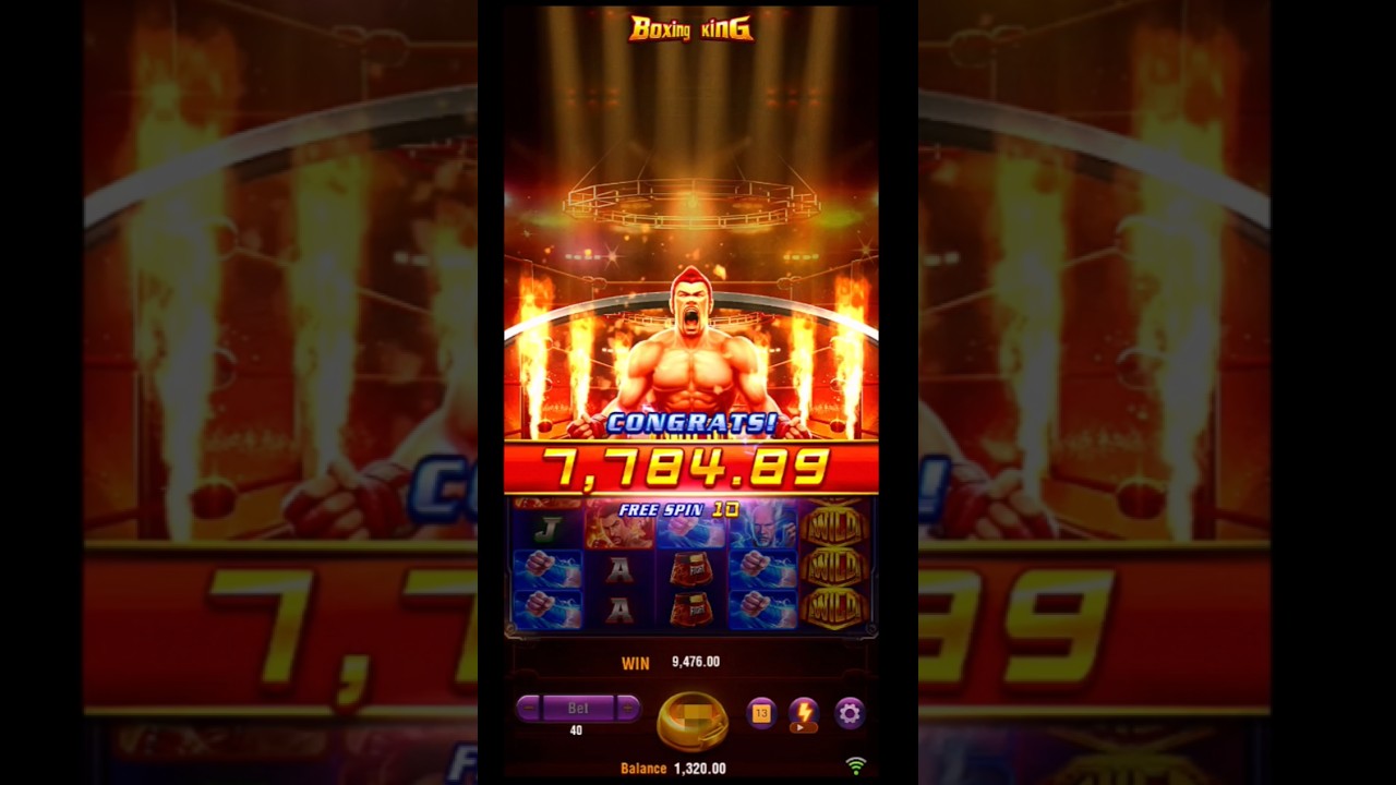 10 Free Spins = ₹9,388 Win! | Boxing King Slot Big Bonus Round #shorts #casino Video