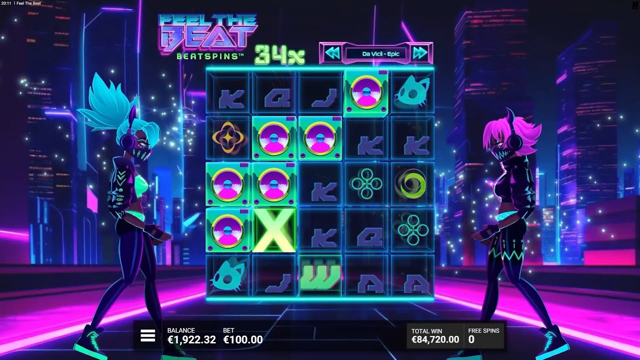 Feel The Beat Slot Bonus Game Big Win x Online Casino Video