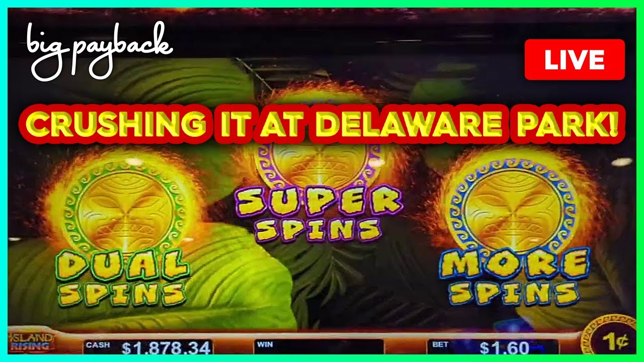 HUGE WIN and MEGA FEATURE at DELAWARE PARK CASINO! Live Slots! Video
