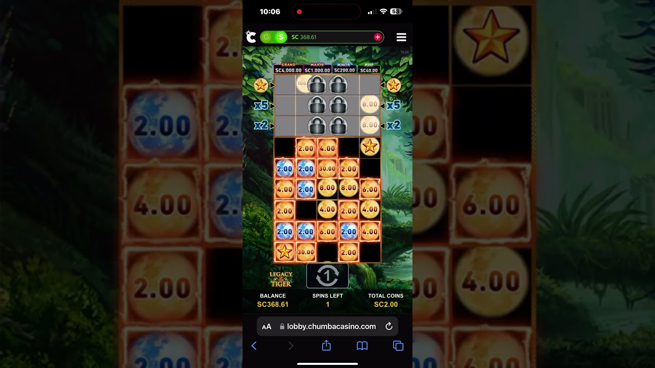 BIG WIN ON LEGACY OF THE TIGER! CHUMBA CASINO Video