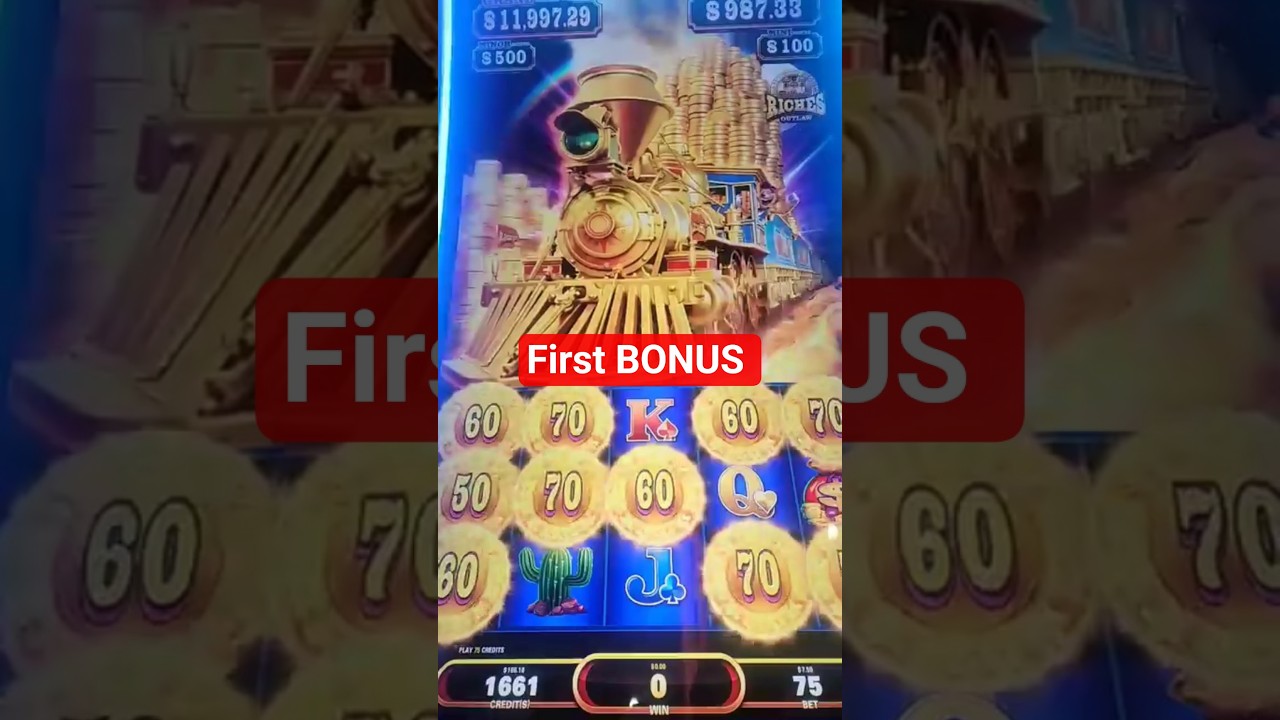 First Bonus On Rail Rood Riches Big Win #slot #slotscasinogames #casinogame Video