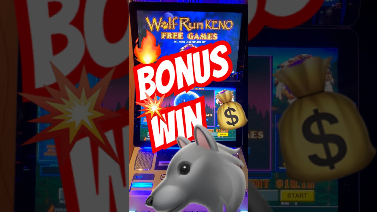 WOLF RUN KENO BONUS! BIG WIN at the Casino! #luckyspin Video