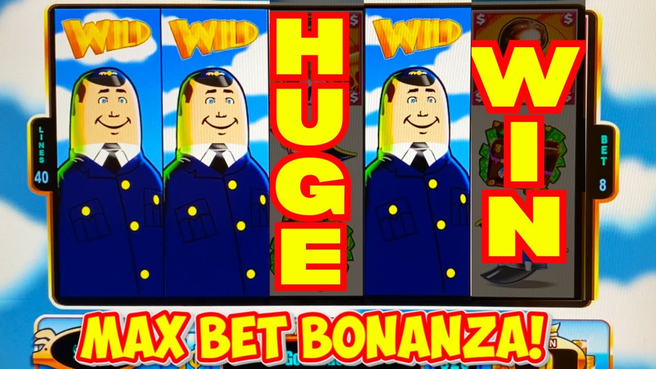 MAX BET BONANZA HUGE WIN on Airplane! Slot Machine! - WMS Classic Live Play - MASSIVE FLIGHT WIN! Video
