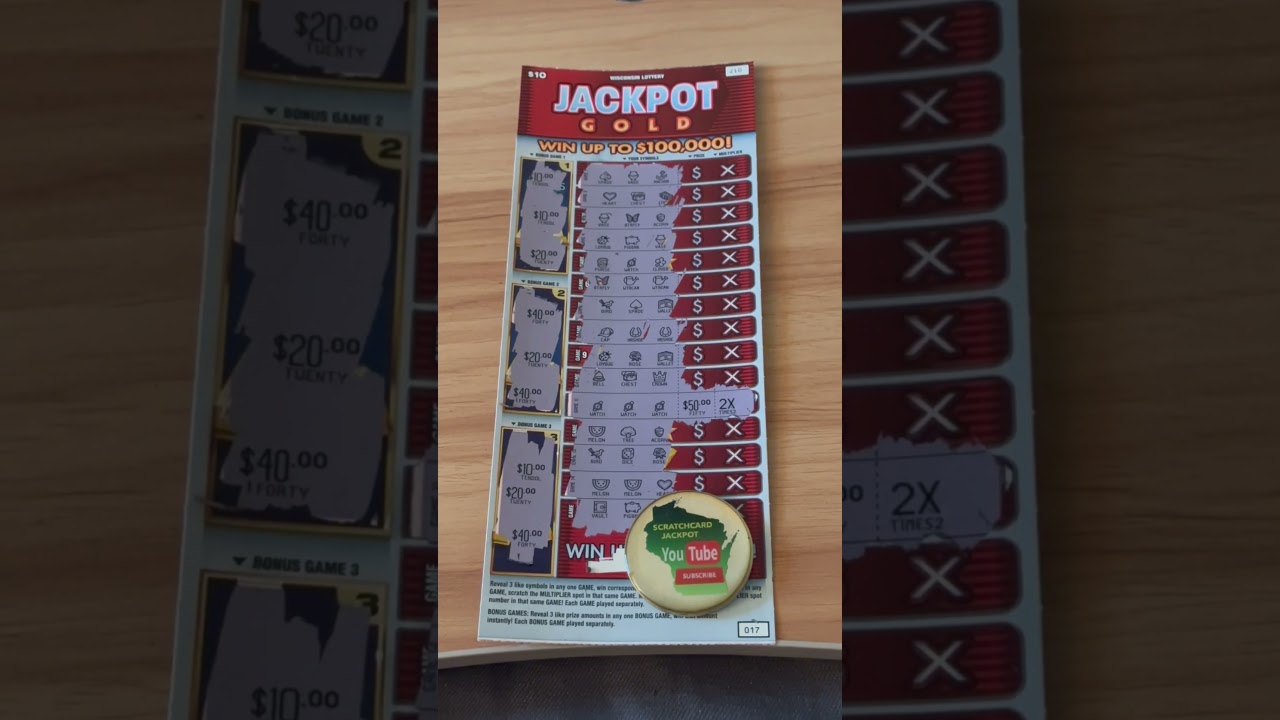 WATCH OUT! BIG WIN ON JACKPOT GOLD @slotsandscratchcardjackpots wisconsinlottery scratchcardswins Video