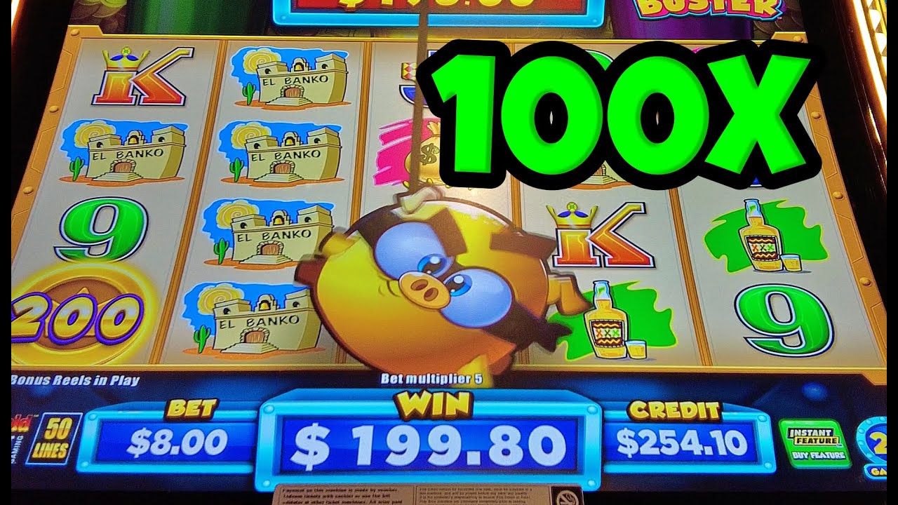 BIG WIN and live play on high limit Bank Buster! Video