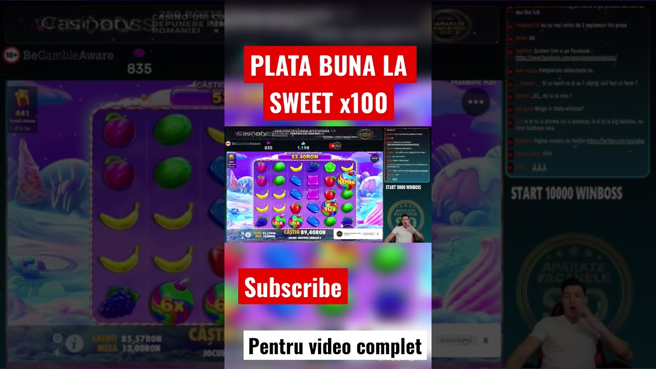 BIG WIN X100 SWEET BONANZA #aparate #pacanele #slots #casino #games Video