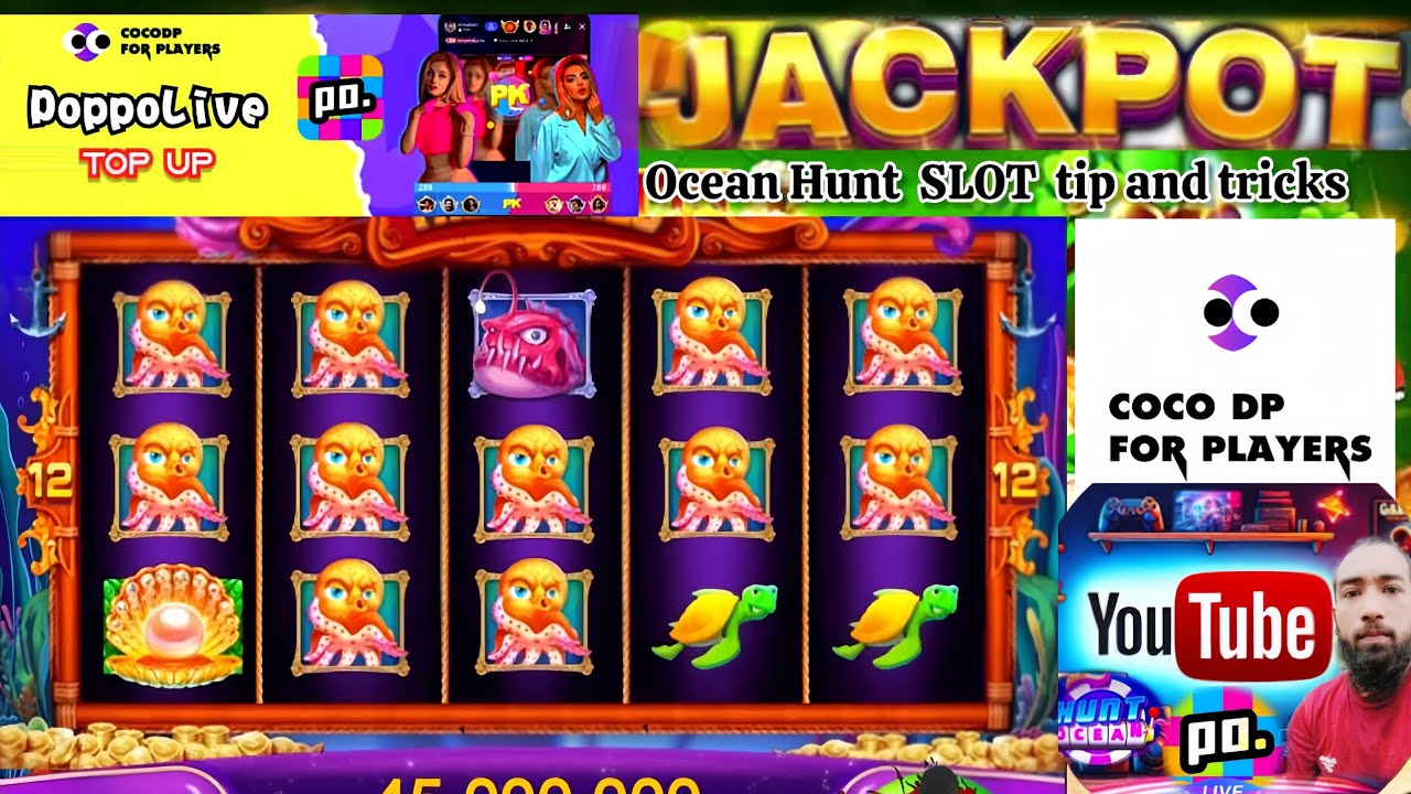 Best Slot game Tips And Tricks on Poppo Jackpot Big Win Real Tips UK Europe How To play Ocean Hunt Video