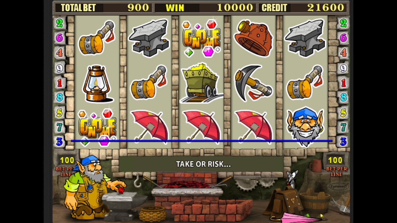 Gnome. BIG WIN, $$$ 3 bonus games. . Video