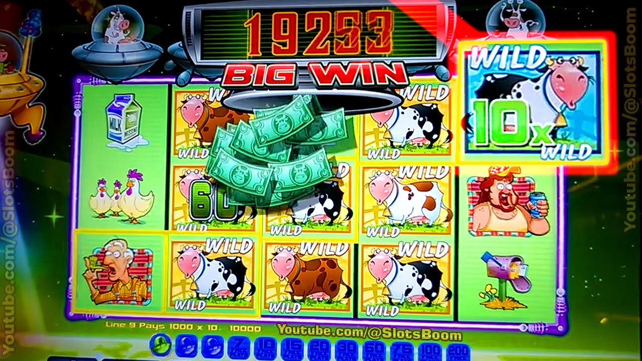 DUAL PLAY!!! FREE GAMES BONUSES - BIG WIN - Invaders Attack From The Planet Moolah c CASINO SLOTS Video