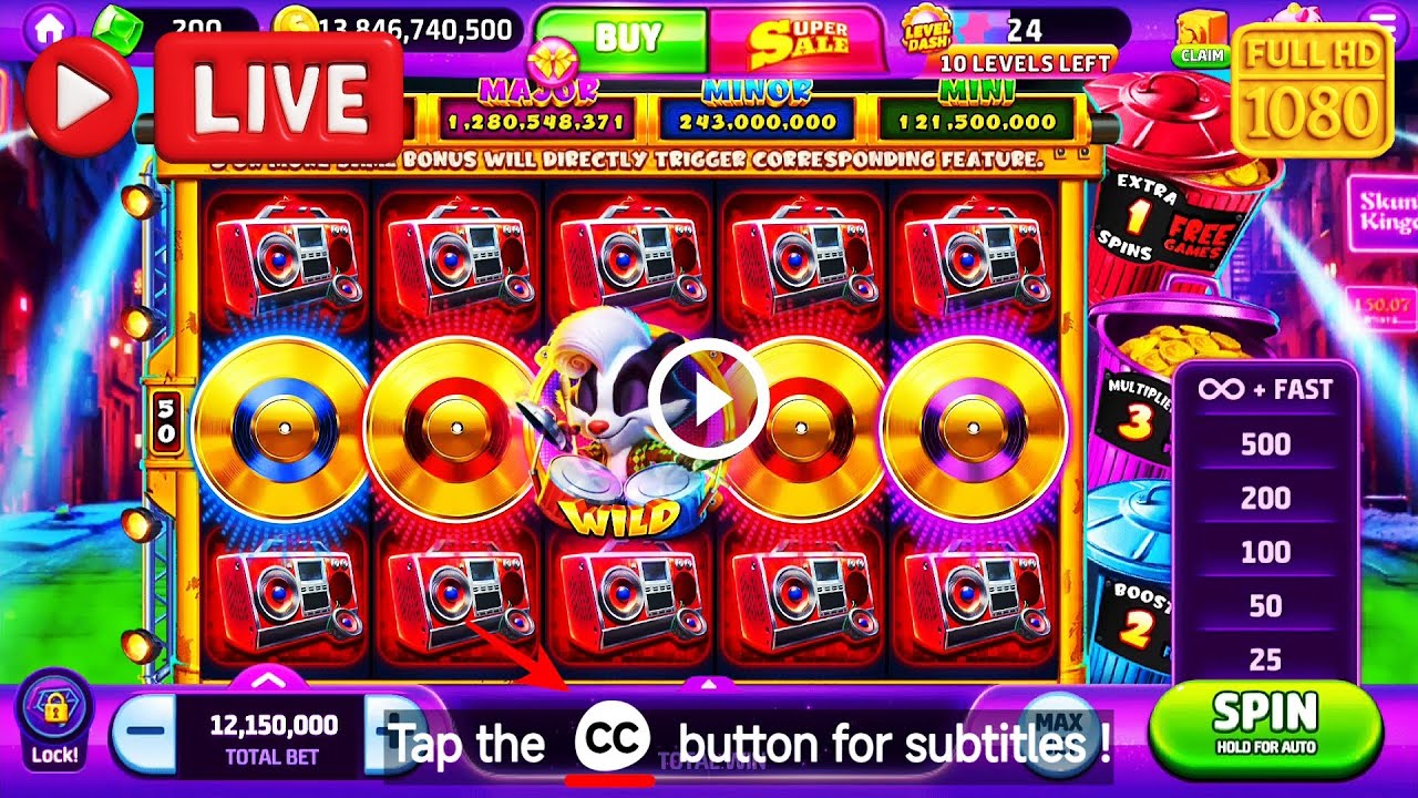 [Live] Cash Tornado™ Slots - Skunk Rhythm Big Win, Free Spins & Mega Jackpot Slots 2025 Video