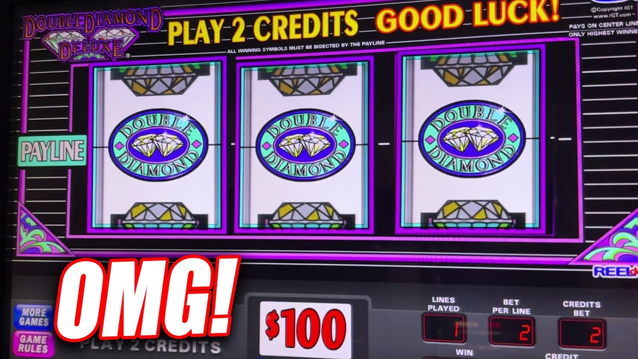 BIG BET JACKPOT WIN ON DOUBLE DIAMOND SLOT MACHINE HANDPAYS! Video