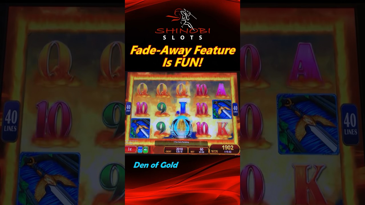 Big Win Bonus! in Den of Gold Slot Machine - Fade Away Feature is FUN! shinobislots shorts Video