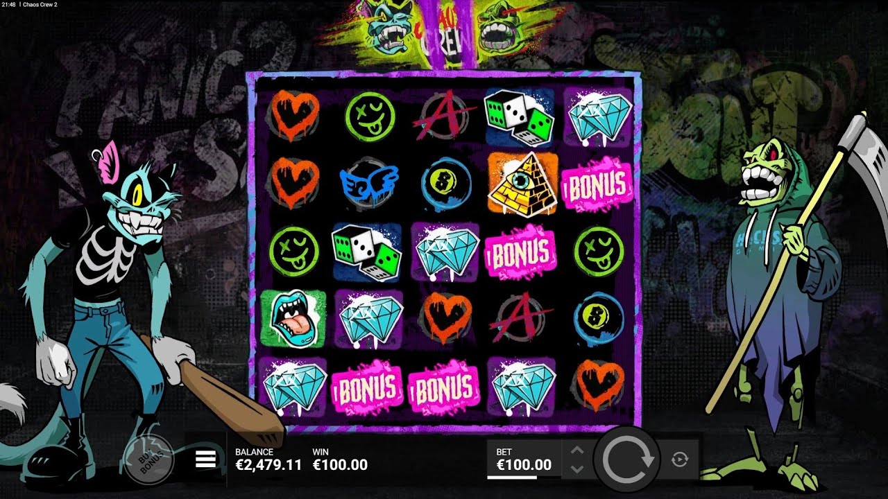 Chaos Crew Slot Bonus Game Big Win x Online Casino Video