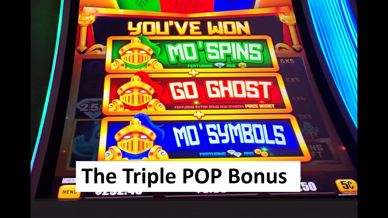 Super Big Win! Triple POP on Spooky Link Slot! Aristocrat Game Video