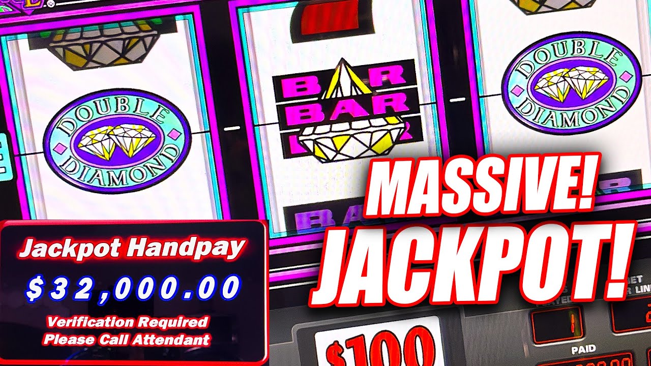 DOUBLE DIAMOND MASSIVE JACKPOT WIN HIGH LIMIT MAX BET SLOT MACHINE WIN Video
