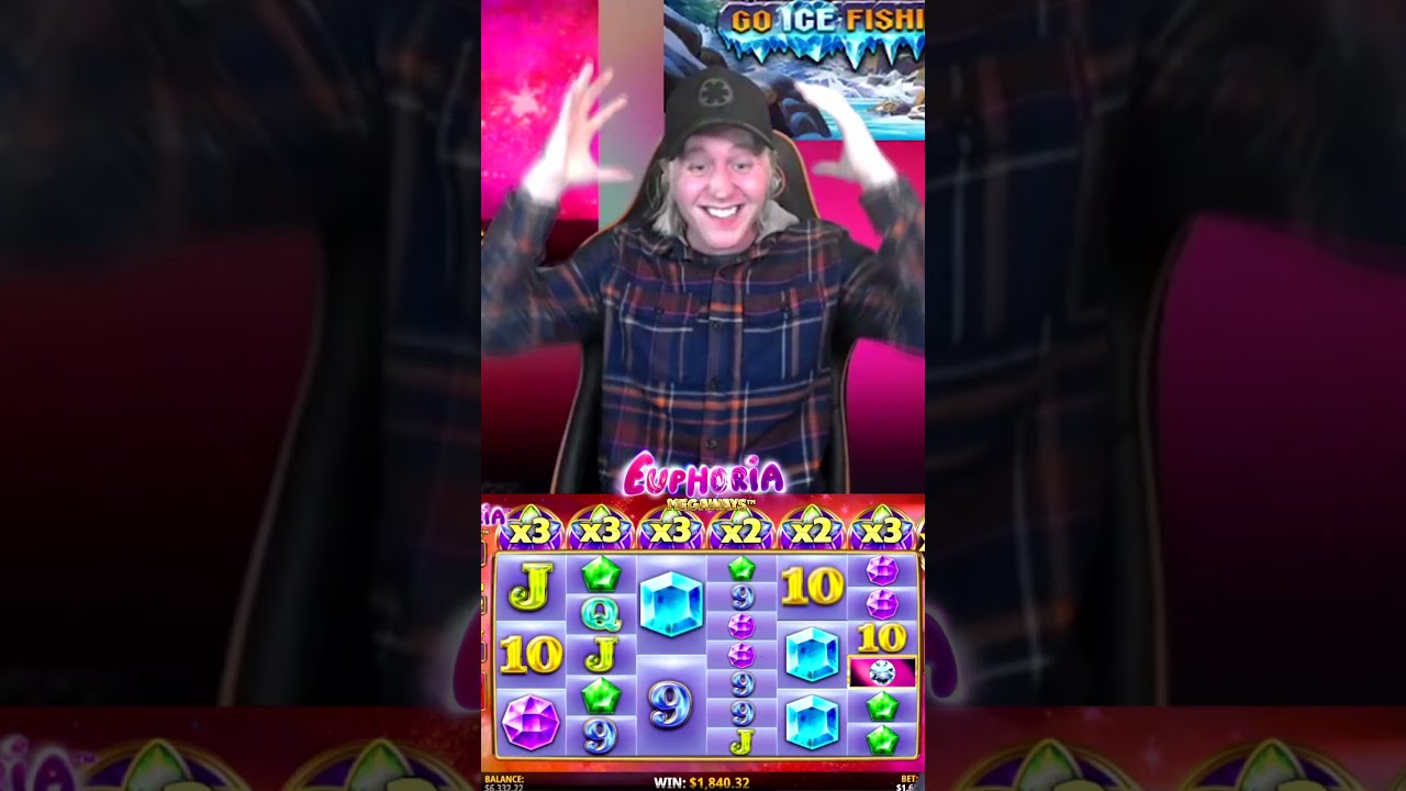 CRAZY MULTIS ON EUPHORIA MEGAWAYS! BIG SLOT WIN! #bigwin #slots Video