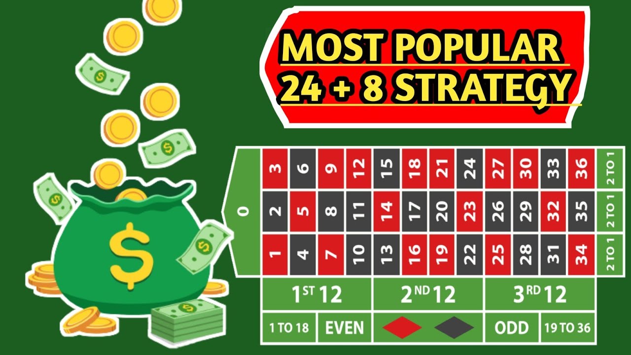 MOST POPULAR 24+8 STRATEGY ROULETTE STRATEGY TO WIN / CASINO ROULETTE #MONEY #CASINO #VIRAL Video