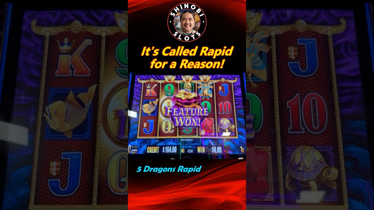 It's Called Rapid for a Reason! 5 Dragons Rapid BIG WIN! #shortsfeed #shorts #shinobislots Video