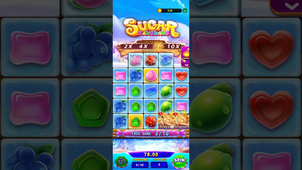 SUGAR BANGBANG FREE SCATTER || FREE 10 SPINS || HUGE WIN || BIG WIN #trending #slot #viral Video