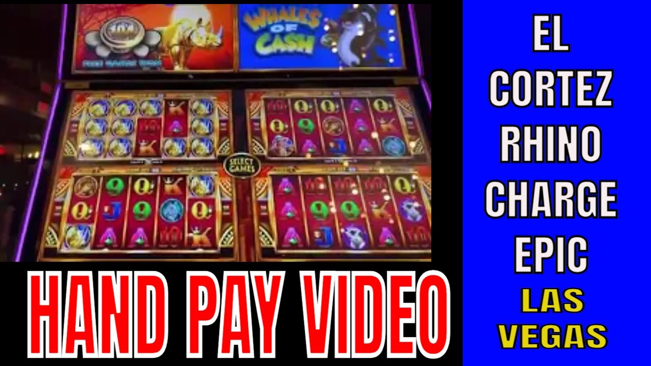 THE BIG HANDPAY RHINO Charge BIG WIN Las Vegas SLOTS Replay for New SUBS Video