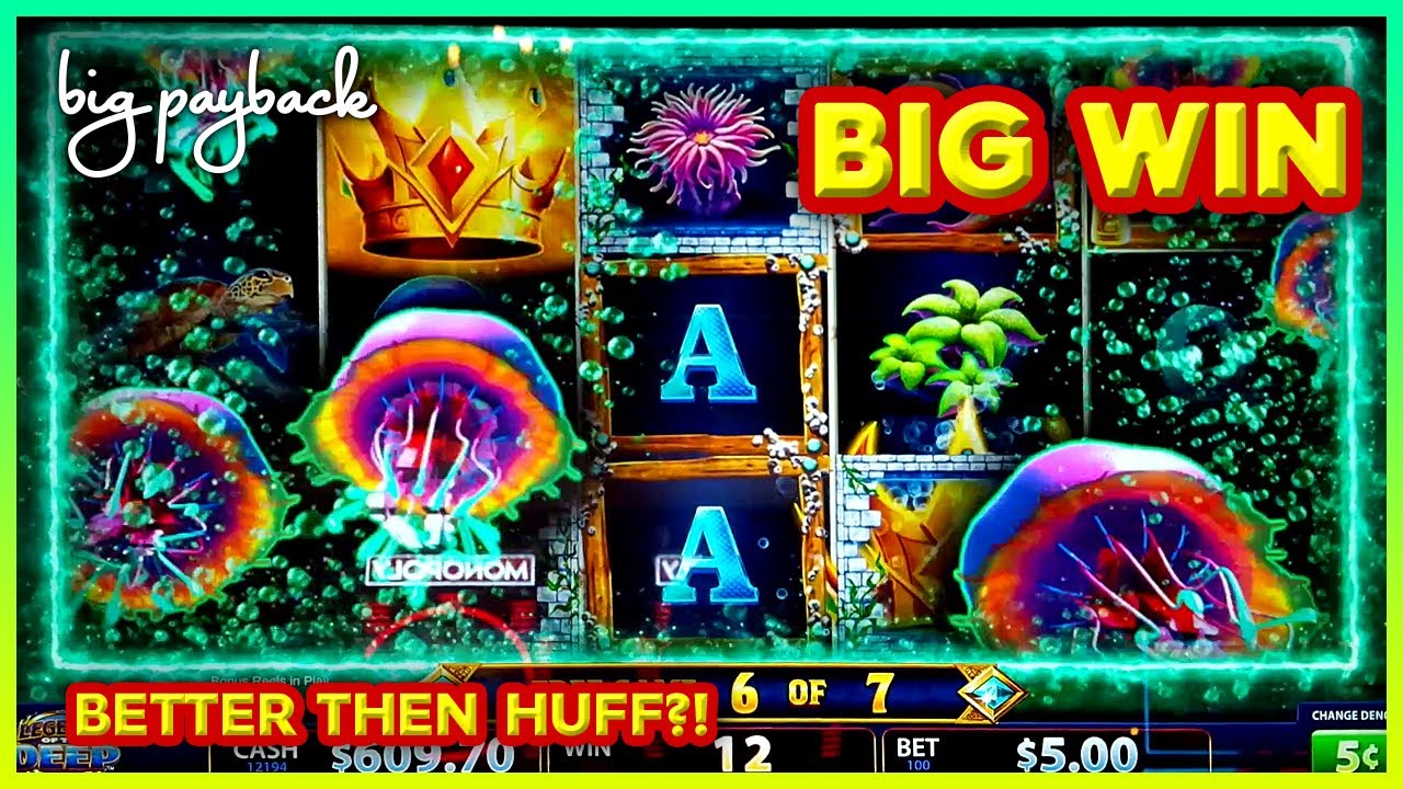 Better than HUFF?! Legends of the Deep Slots - BIG WIN! DOWNTOWN GRAND LAS VEGAS! Video