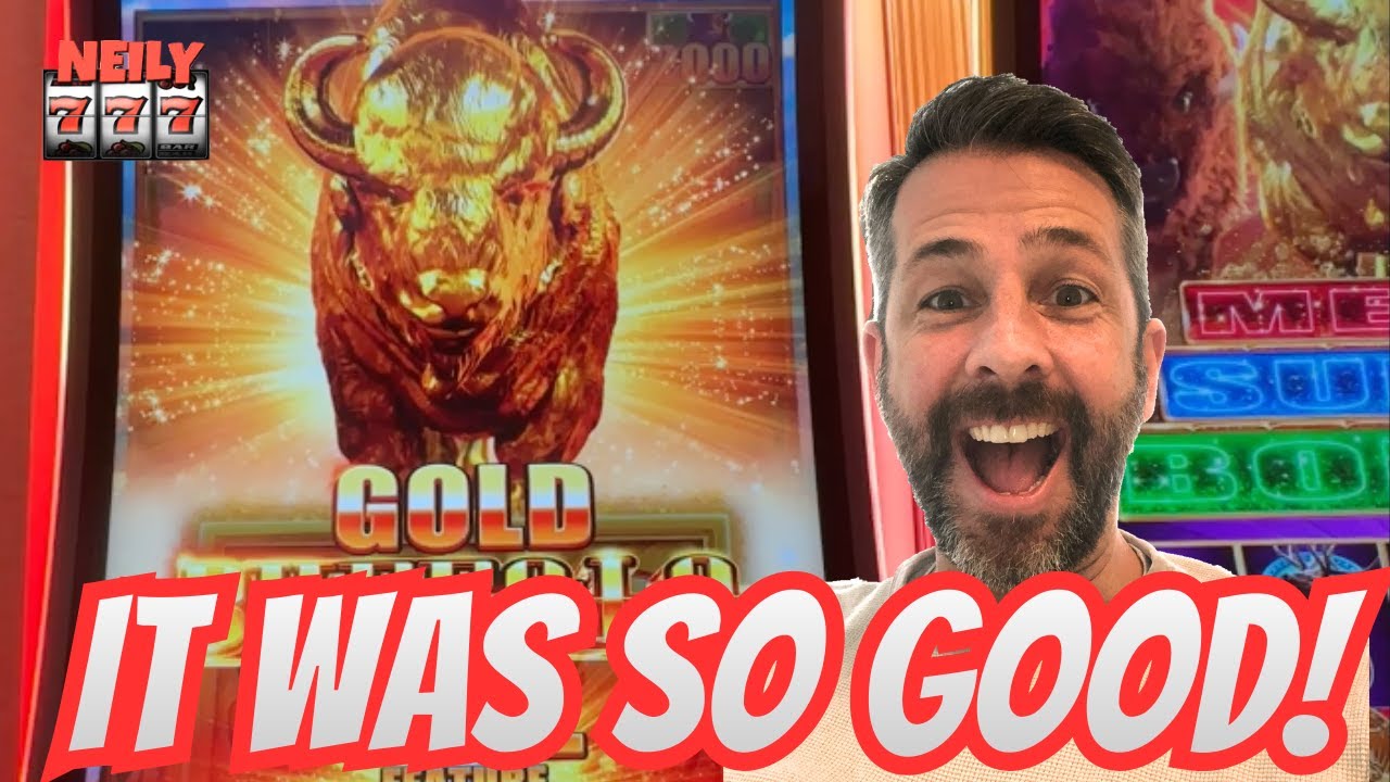 BIG WIN! My first bonus ever on BUFFALO MEGA STAMPEDE slot and it was SO GOOD! Video