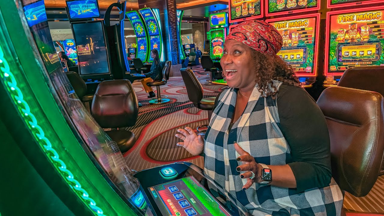 My Wife Got a HUGE WIN on New Neon Bonus Blast Slot. Video