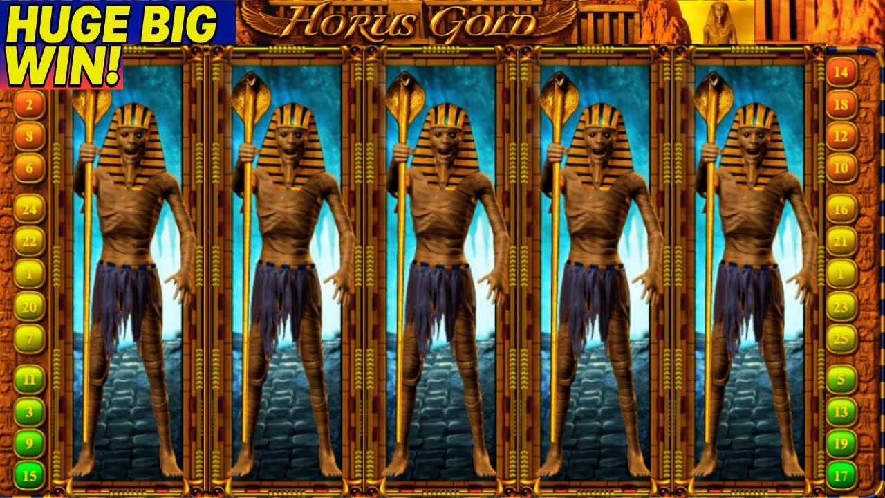 BIG WIN on HORUS GOLD HUGE BONUS HITS! | CapeCod Slot Madness Video