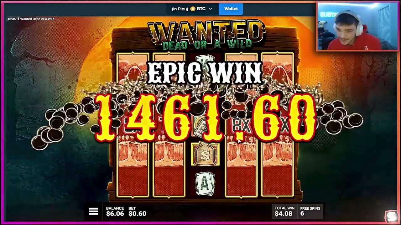 Wanted Dead or a Wild Slot Big Win on Hacksaw Gaming Video