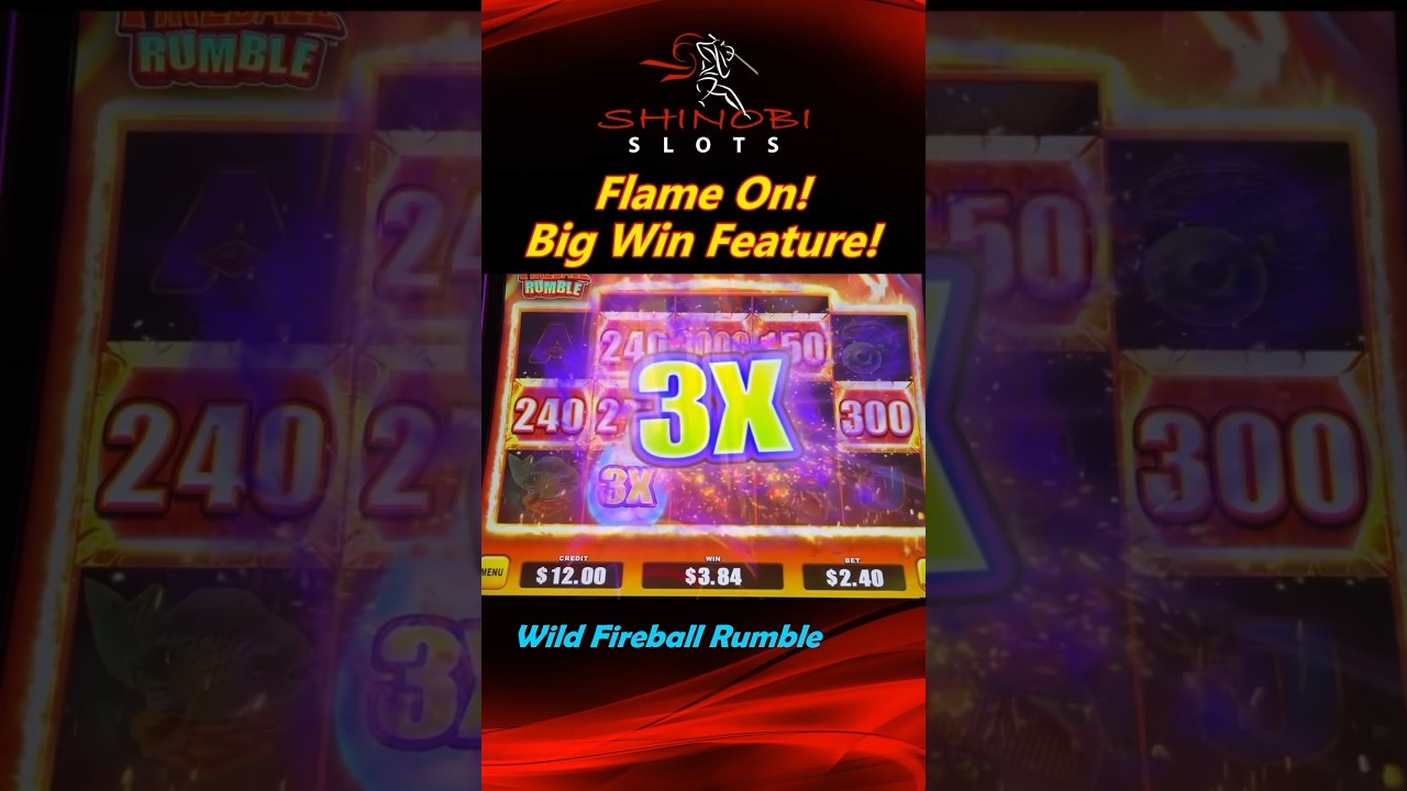 Flame On! Big Win Feature in Wild Fireball Rumble slot at Yaamava! #shinobislots #shorts #shortfeed Video