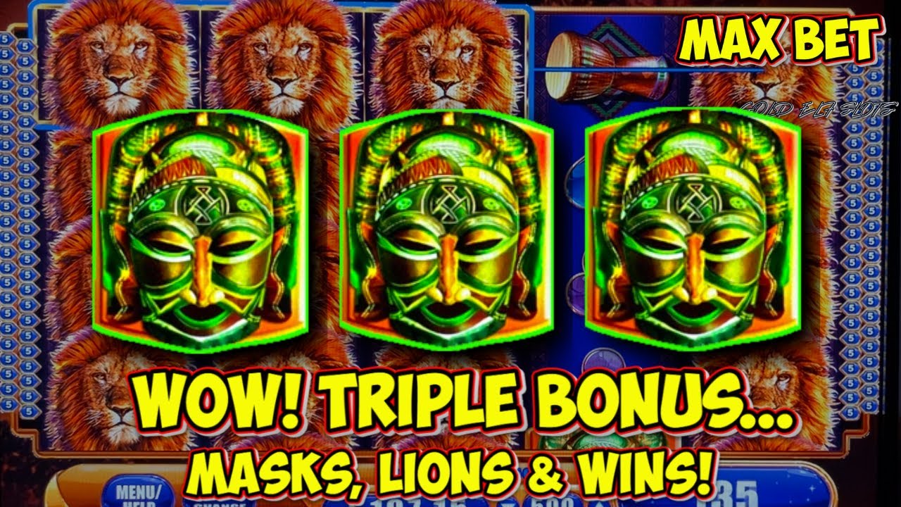 TRIPLE MAX BET BONUS PAYDAY BIG WIN on King Of Africa Slot Machine! WMS Classic MAX BET Live Play Video