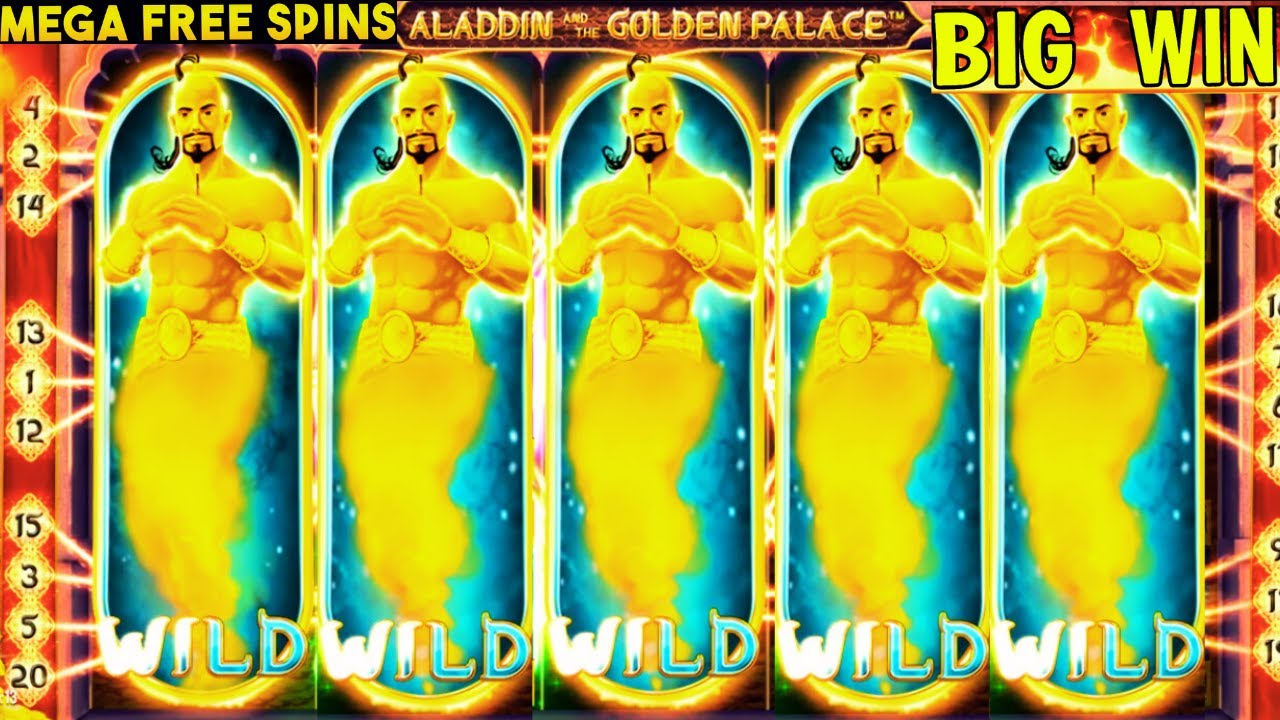 HUGE BIG WIN on Aladdin and the Golden Palace Slot! Synot Bonus Pays Massive! Video