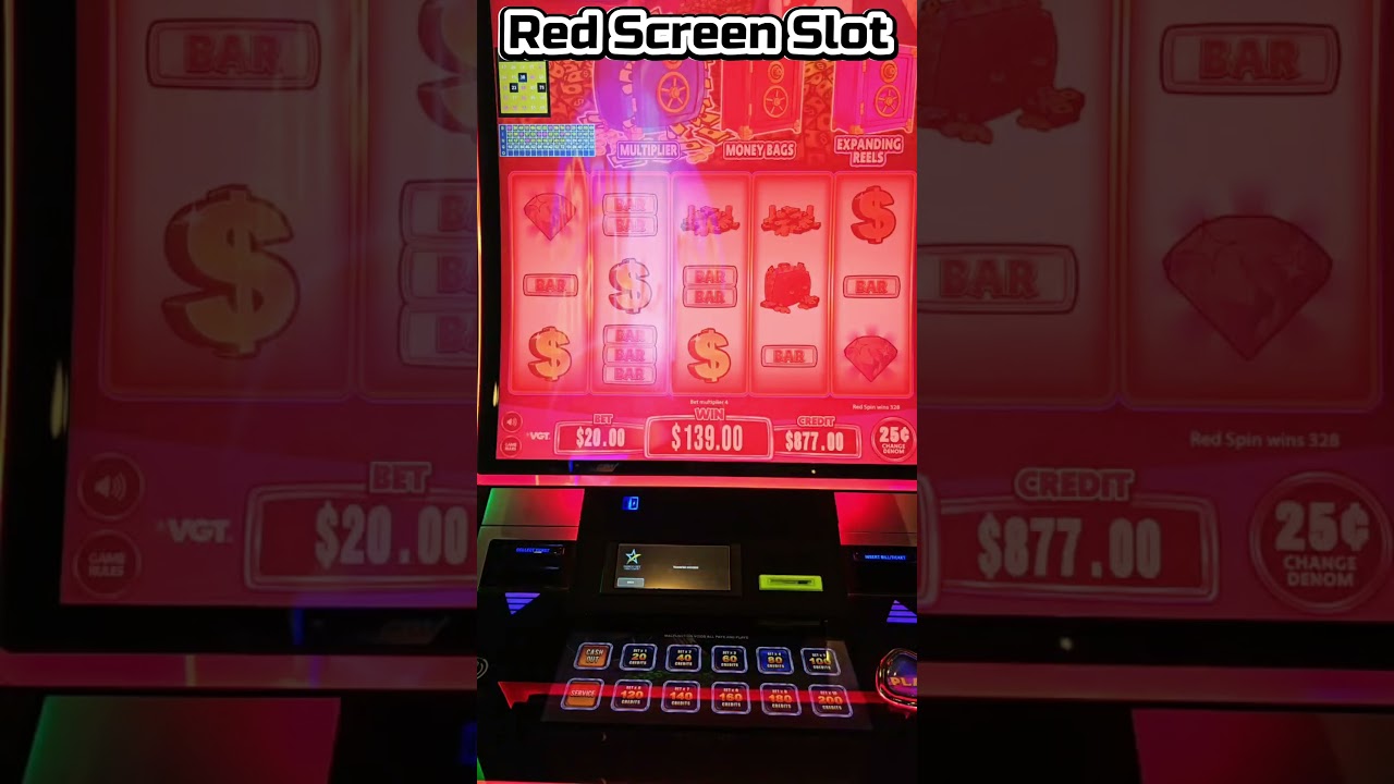 Playing the Red Screen Slot Machine for BIG WINS Video