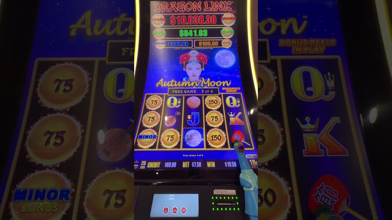 Winner winner chicken dinner jackpot Autumn Moon Dragon Link slots jackpot dragonlink gambling Video