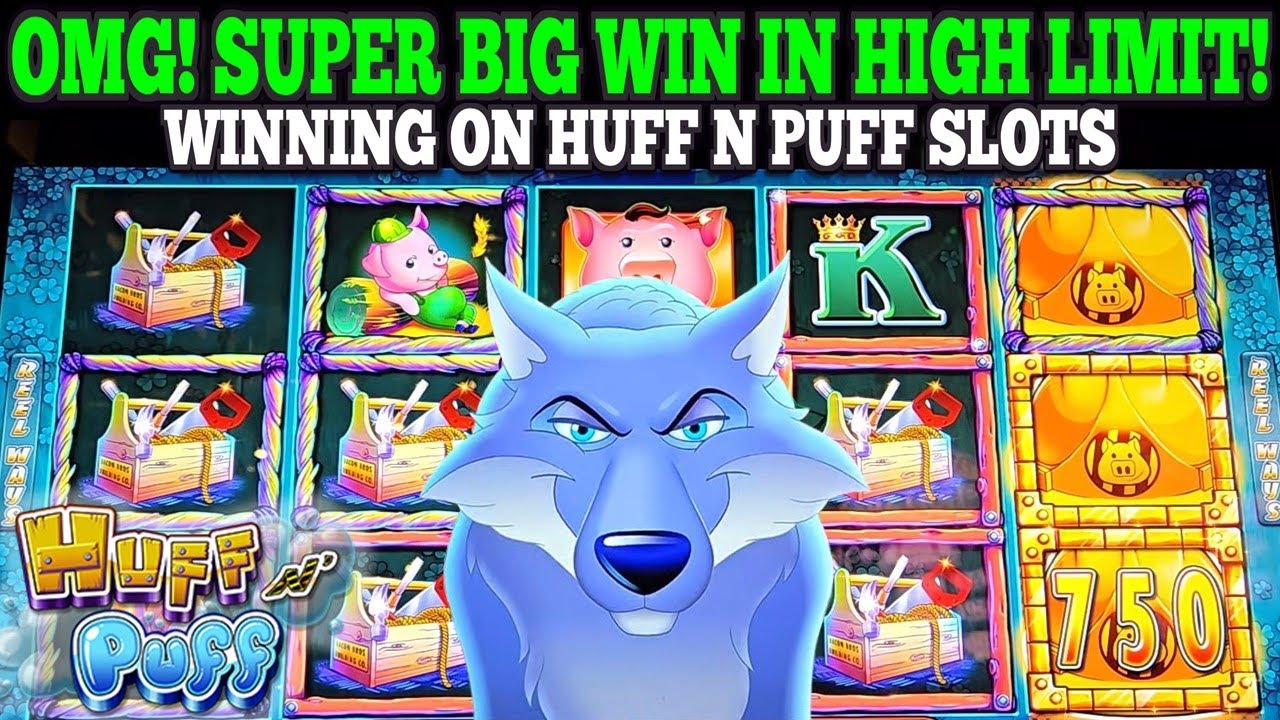 OMG! SUPER BIG WIN ON HUFF N PUFF SLOT | WINNING ON ALL THE HUFF N PUFF SLOTS | Las Vegas Slots Video