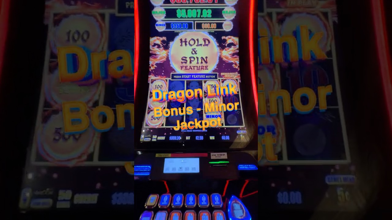 BIG WIN!! Minor Jackpot Win - Dragon Link Hold & Spin slots casino gambling Video