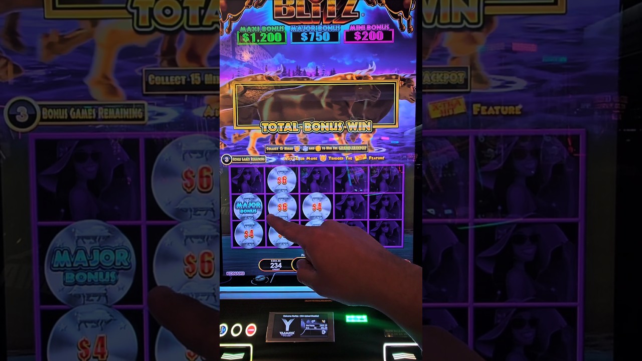 Big Win MAJOR JACKPOT on Bull Blitz Video