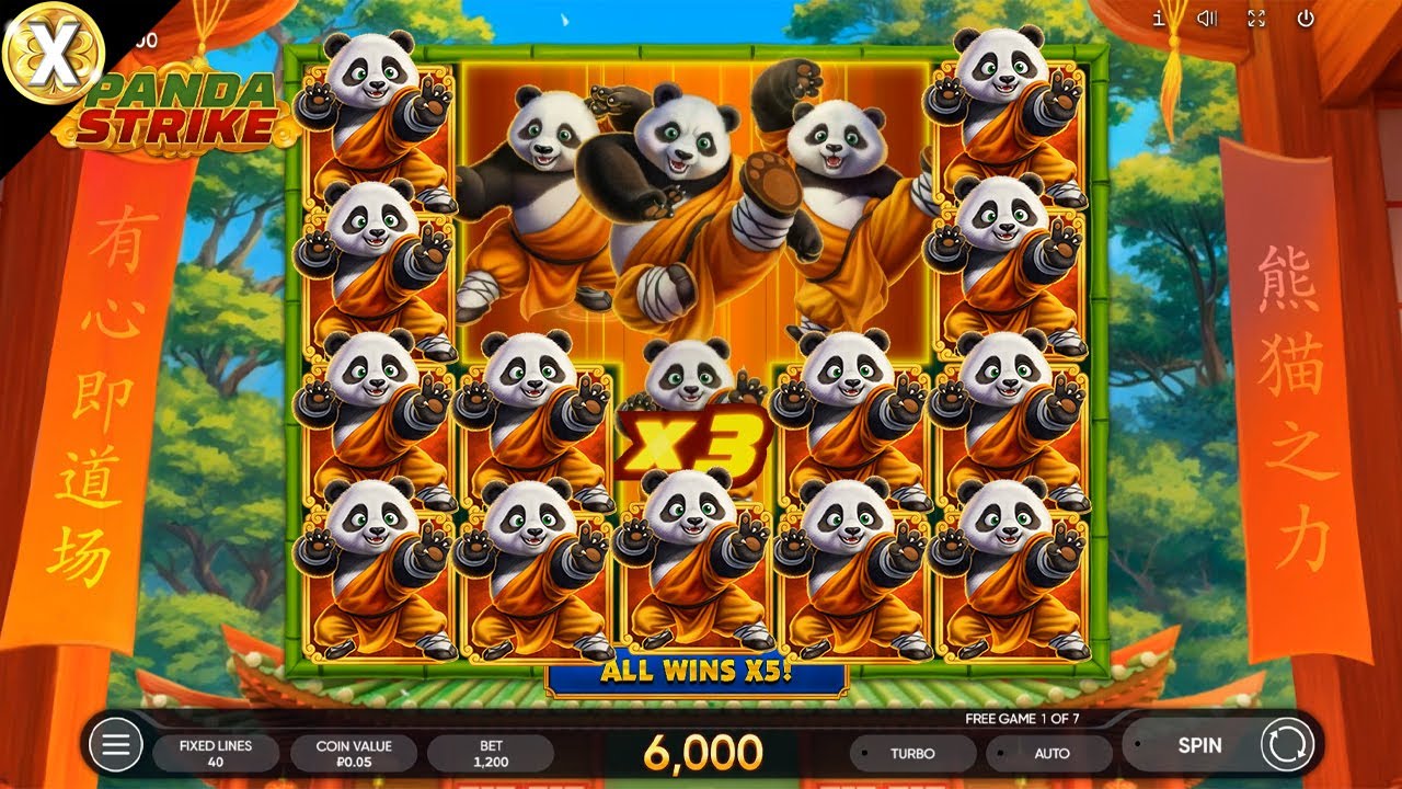 Panda Strike (Endorphina) EPIC Big WIN New Online Slot! Video