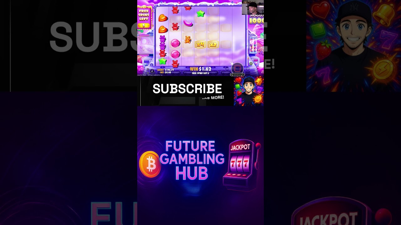 "Sugar Rush last spin saves me!" slot slotscasinogames casino games bigwin gaming Video