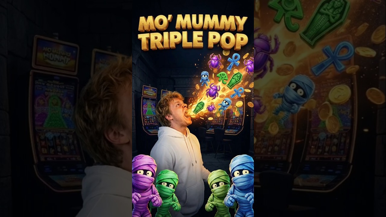TRIPLE POP BONUS!! Mo&; Mummy SAVED Me with a MASSIVE WIN! slot Video