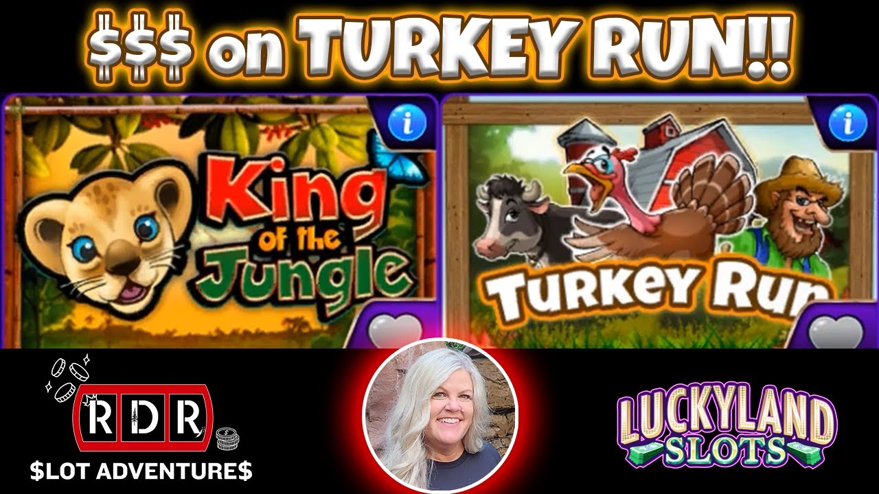 BIG WIN on Turkey Run Slot Machine: Renee&; Takes on King of the Jungle Video
